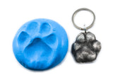 3D Silver Paw Print Necklace - YOUR Cat or small Dog's Actual Paw Print