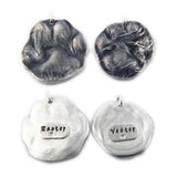 3D Silver Paw Print Necklace - YOUR Cat or small Dog's Actual Paw Print