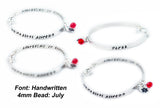 Sterling Silver Medical Alert ID Bracelet Custom Made - Women and Teens Bracelet