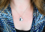 Keepsake Baby Footprint or handprint pendant with Name and Birthstone