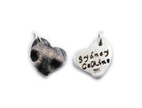 3D Heart Shaped Silver Dog Nose Print Necklace - YOUR Dog's Actual Nose Print