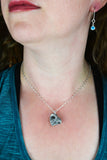 3D Heart Shaped Silver Dog Nose Print Necklace - YOUR Dog's Actual Nose Print