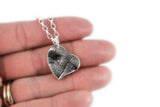 3D Heart Shaped Silver Dog Nose Print Necklace - YOUR Dog's Actual Nose Print