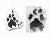 Cat or Dog Paw Print Necklace - Silver Paw Print Pendant made from a Picture
