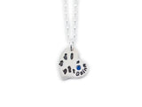 Cat or Dog Paw Print Necklace - Silver Paw Print Pendant made from a Picture