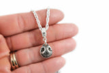 Silver Cat Nose Print Pendant Charm - Your Cat's ACTUAL nose print in sterling silver