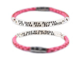 I'll love you forever, I'll like you for always - sterling & leather bracelet - mom gift