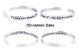 I'll love you forever, I'll like you for always - open ended aluminium bangle - mom gift