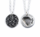 Hidden Fingerprint Pendant with name and design of choice on the front