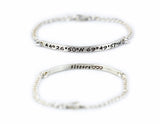 Latitude and Longitude Coordinates sterling silver bracelet