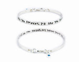 I'll Love You Forever, I'll Like You For Always sterling silver bangle bracelet