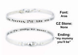 I'll Love You Forever, I'll Like You For Always sterling silver bangle bracelet