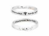 Fashionable Medical ID Alert Bangle Bracelet - Women and Teens Sterling Silver Bracelet