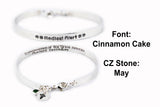 Fashionable Medical ID Alert Bangle Bracelet - Women and Teens Sterling Silver Bracelet
