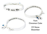 Fashionable Medical ID Alert Bangle Bracelet - Women and Teens Sterling Silver Bracelet