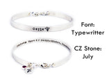 Fashionable Medical ID Alert Bangle Bracelet - Women and Teens Sterling Silver Bracelet