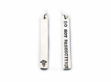 Silver Medical Alert Bar Necklace with Information on the Back