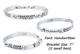 Sterling Medical Alert Bracelet with Individual Bars