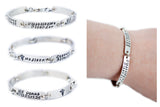 Sterling Medical Alert Bracelet with Individual Bars