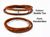 Medical Alert Leather Wrap Bracelet - Unisex Medical Alert ID Bracelet