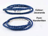 Medical Alert Leather Wrap Bracelet - Unisex Medical Alert ID Bracelet