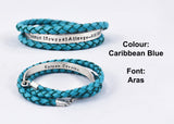 Medical Alert Leather Wrap Bracelet - Unisex Medical Alert ID Bracelet