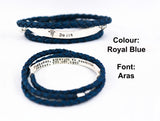 Medical Alert Leather Wrap Bracelet - Unisex Medical Alert ID Bracelet
