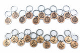 Actual HANDWRITING Keychain - Monogram Design & Handwriting Bronze Circle Keychain