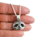 3D Silver Dog Nose Print Pendant on a keychain or necklace - YOUR Dog's Actual Nose Print