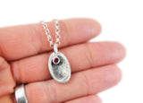 Silver Fingerprint Necklace - Wedding Gift, couple's gift, a parent's fingerprint