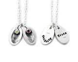 Silver Fingerprint Necklace - Wedding Gift, couple's gift, a parent's fingerprint