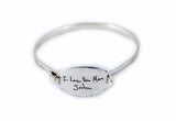 Custom Handwriting Bracelet - Actual Signature Jewelry - Tension Bracelet