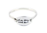 Custom Handwriting Bracelet - Actual Signature Jewelry - Tension Bracelet