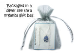 Small Glittery Handwriting Necklace - Memorial Jewelry, Teardrop shape with Colour and Design