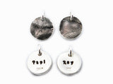 Silver Cat or Dog Partial Paw Print Necklace - Circle Shape