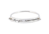 Handwriting Tension Bracelet - Silver Memorial handwriting jewelry