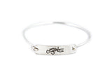 Handwriting Tension Bracelet - Silver Memorial handwriting jewelry