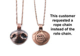 3D Silver Rose Gold plated Dog Nose Print Pendant on a necklace - YOUR Dog's Actual Nose Print
