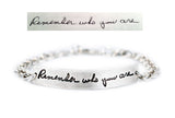 Custom Handwriting Bracelet - Actual Signature Jewelry - Thick Design