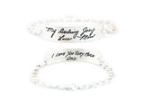 Custom Handwriting Bracelet - Actual Signature Jewelry - Thick Design