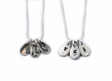 Small Teardrop Fingerprint Necklace - Mom Gift, Grandmother gift, Memorial Pendant