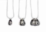Small Teardrop Fingerprint Necklace - Mom Gift, Grandmother gift, Memorial Pendant