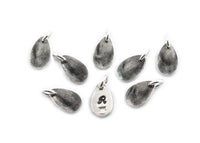 Small Teardrop Fingerprint Necklace - Mom Gift, Grandmother gift, Memorial Pendant
