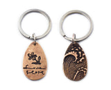 Actual HANDWRITING Jewelry Signature Bronze Keychain - teardrop shape