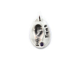 Fingerprint Necklace - Fingerprint Pendant with name and with or without birthstone