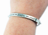 Latitude and Longitude Coordinates Bracelet - Graduation gift, Moving gift, New House Gift