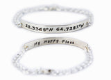 Latitude and Longitude Coordinates Bracelet - Graduation gift, Moving gift, New House Gift