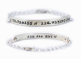 Latitude and Longitude Coordinates Bracelet - Graduation gift, Moving gift, New House Gift