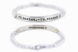 Latitude and Longitude Coordinates Bracelet - Graduation gift, Moving gift, New House Gift