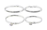 Fashionable Medical Alert ID Bangle - Women and Teens Sterling Silver Bracelet